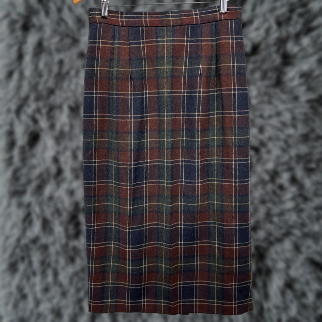 Charter Club VINTAGE Charter Club Wool Maxi Skirt Women’s 14 Plaid Button Up Slit Academia Old Money 90s College Preppy Womens Size 36" / US 14 / IT 50 - 1 Thumbnail