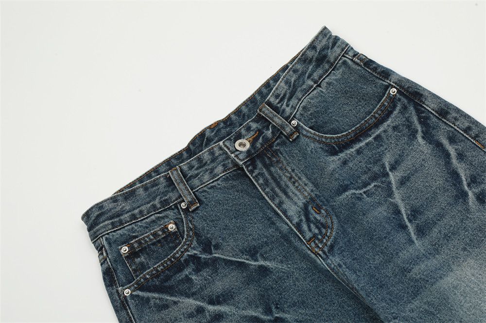 Japanese Brand × Jean Punk street fashion men's distressed ripped washed jeans Size US 34 / EU 50 - 4 Thumbnail