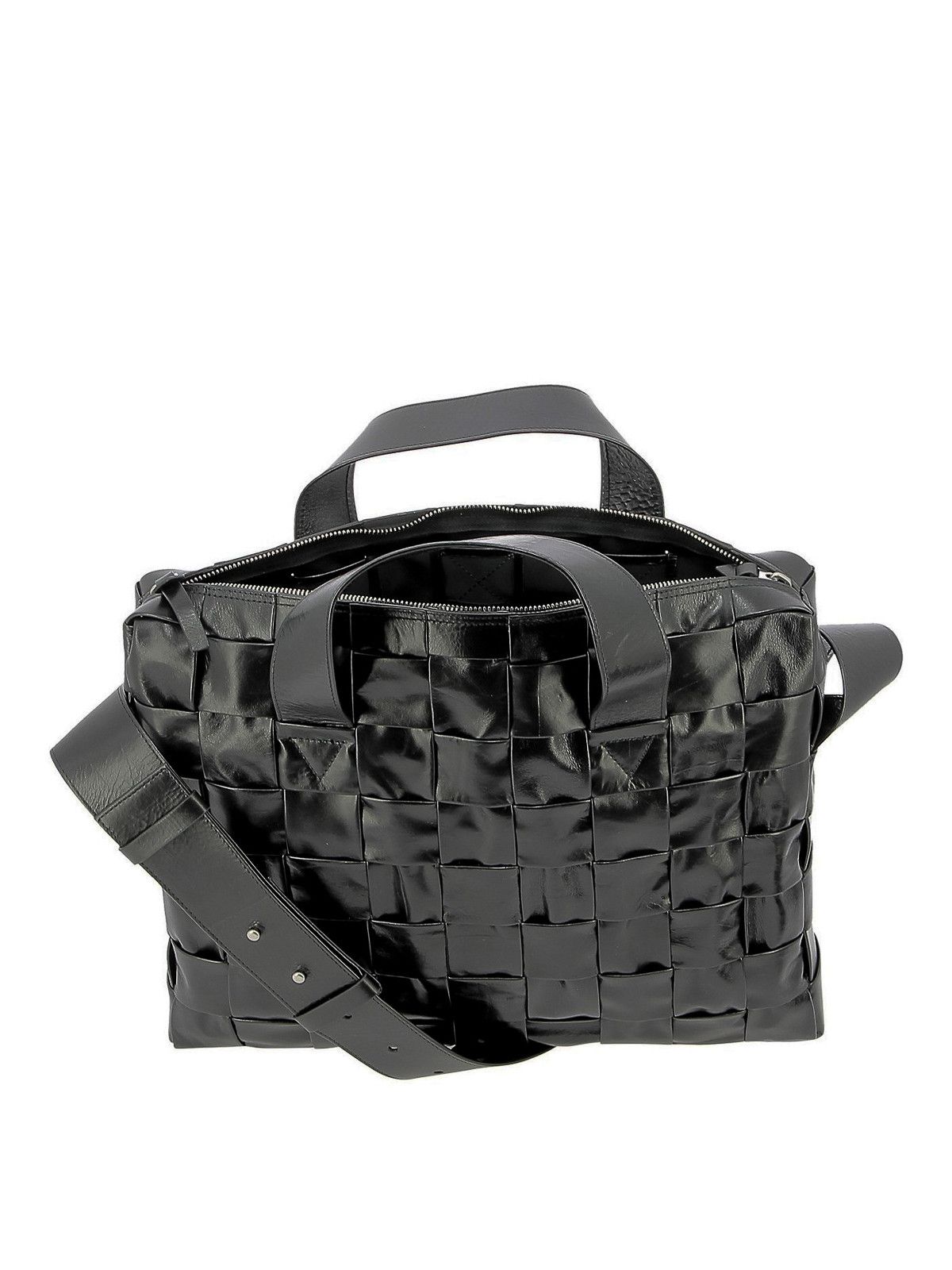Bottega Veneta o1n1vont0225 Size: OS / Cassette Woven Tote Bag in Black Size ONE SIZE - 3 Thumbnail