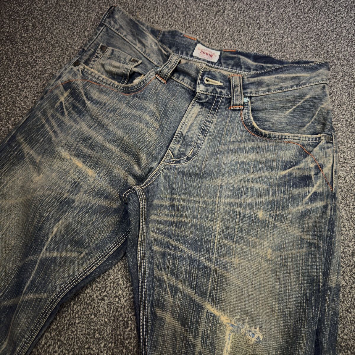 If Six Was Nine 🔥🇯🇵 Japanese 90s Edwin XV Rusty Clawmark Denim Size US 34 / EU 50 - 3 Thumbnail