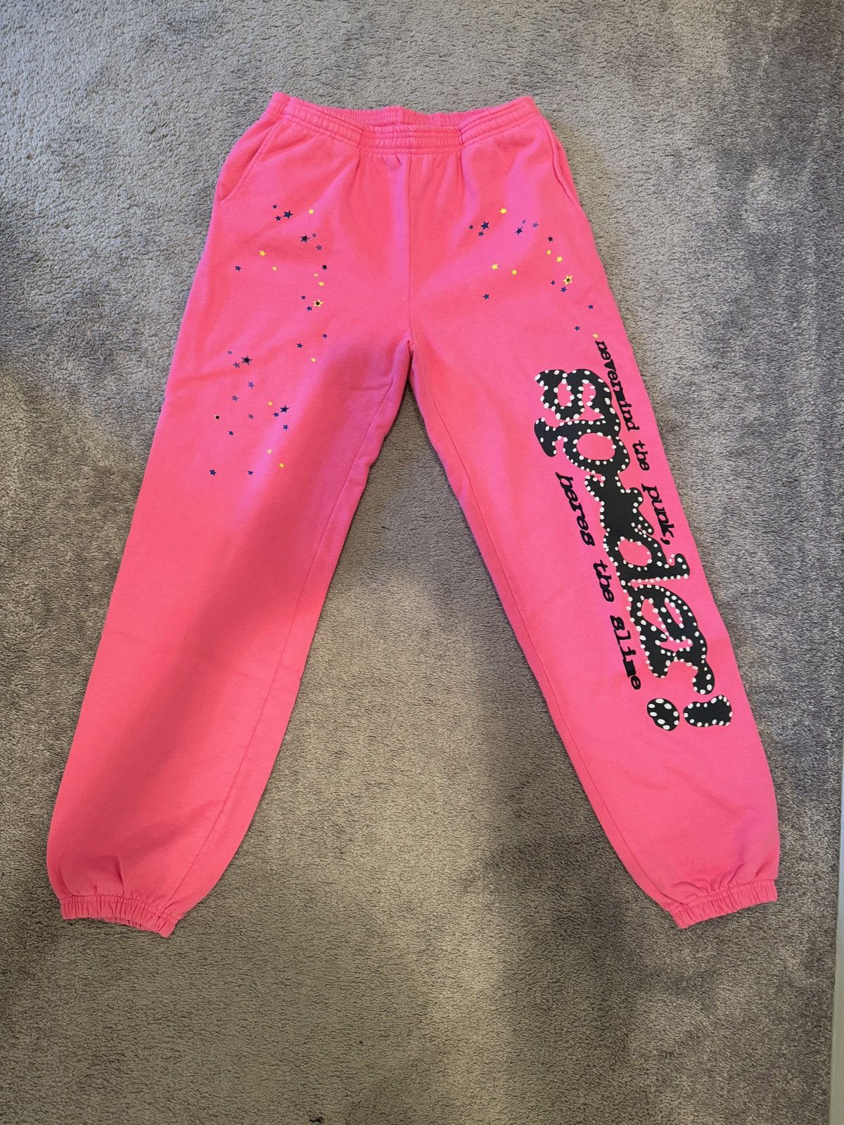 Sp5der Spider P*nk V2 Sweatpants Pink Size US 32 / EU 48 - 1 Thumbnail