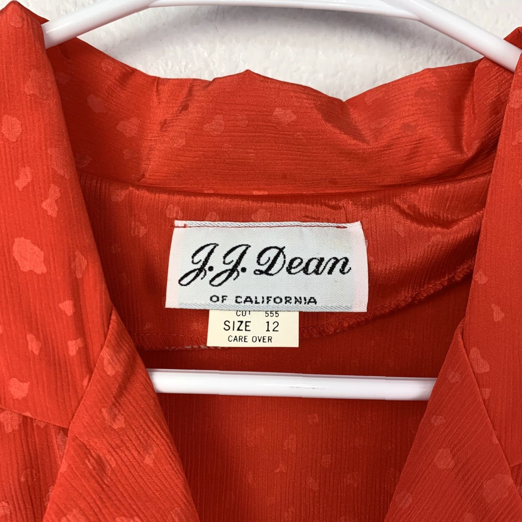 Vintage VINTAGE J.J. Dean Shirtdress Orange Animal Print Button-Front Size 12 1980s Womens Size XL / US 12-14 / IT 48-50 - 5 Thumbnail