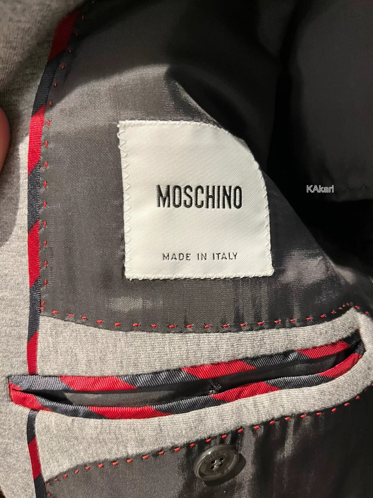 Moschino Moschino Gray Spliced Casual Blazer Size US M / EU 48-50 / 2 - 7 Thumbnail