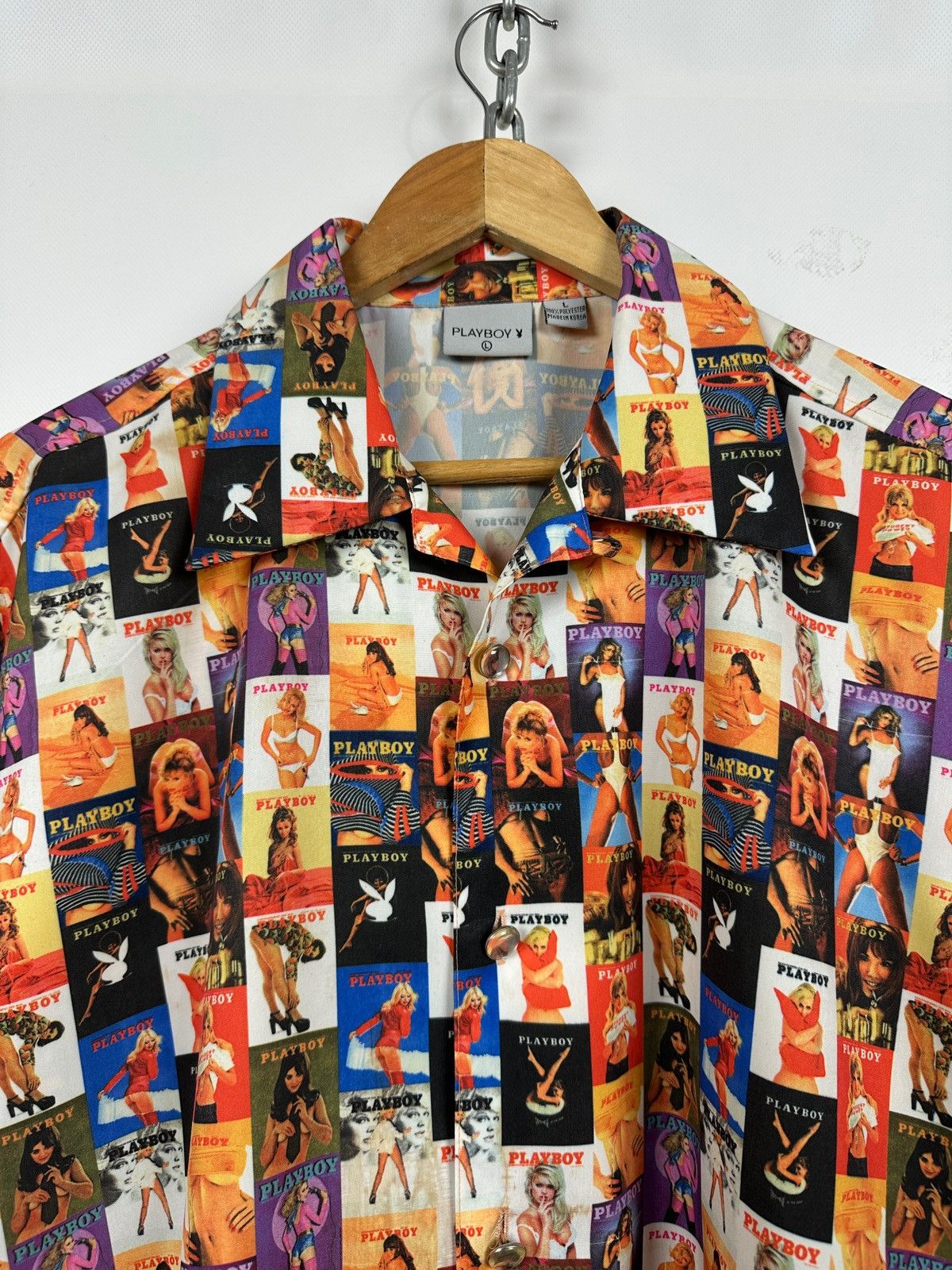 Playboy Vintage Playboy Magazine Cover All Over Print Button Shirt Size US L / EU 52-54 / 3 - 7 Thumbnail