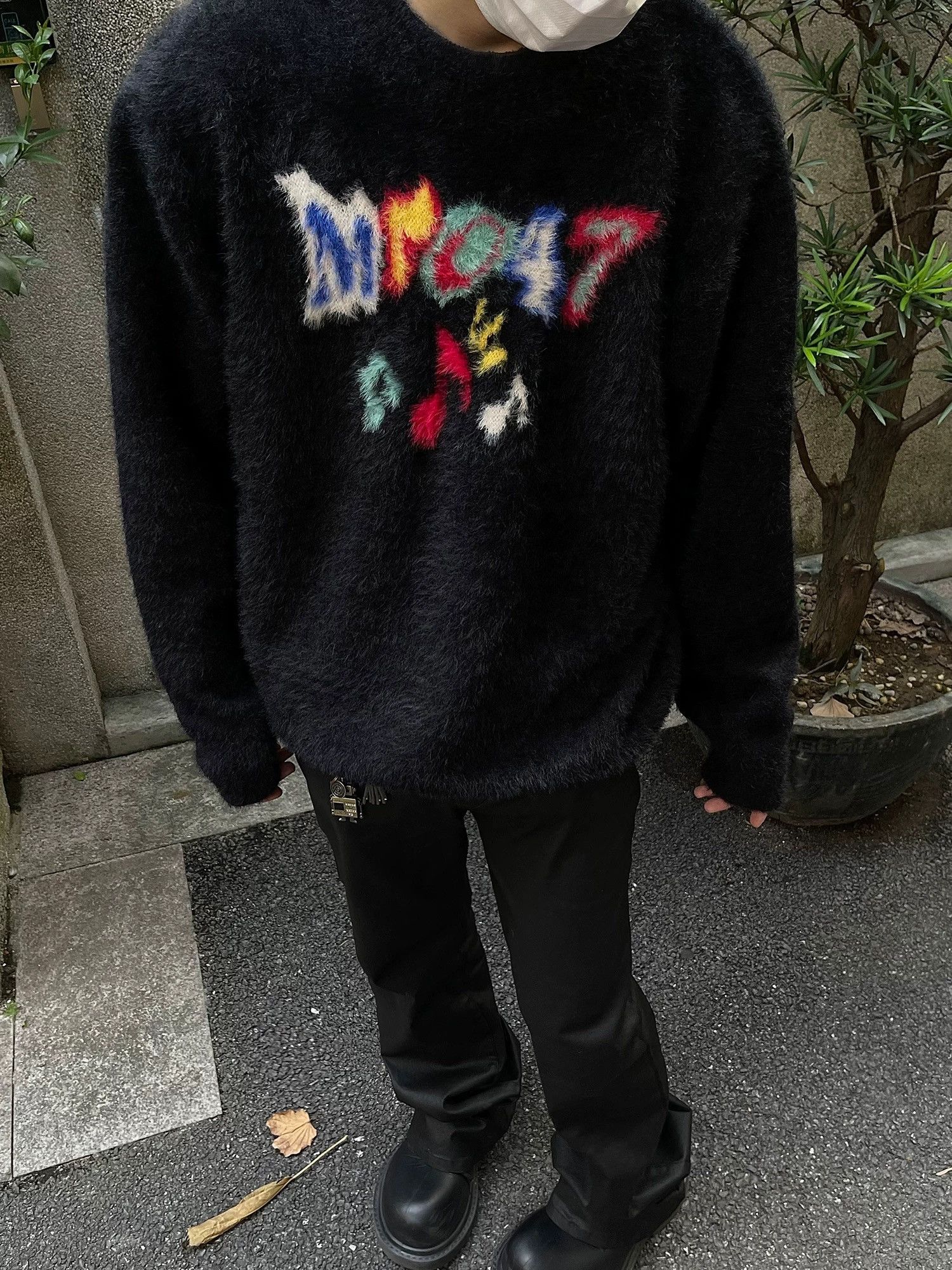 Japanese Brand × Vintage Flaming Black Sweater Size US S / EU 44-46 / 1 - 4 Thumbnail