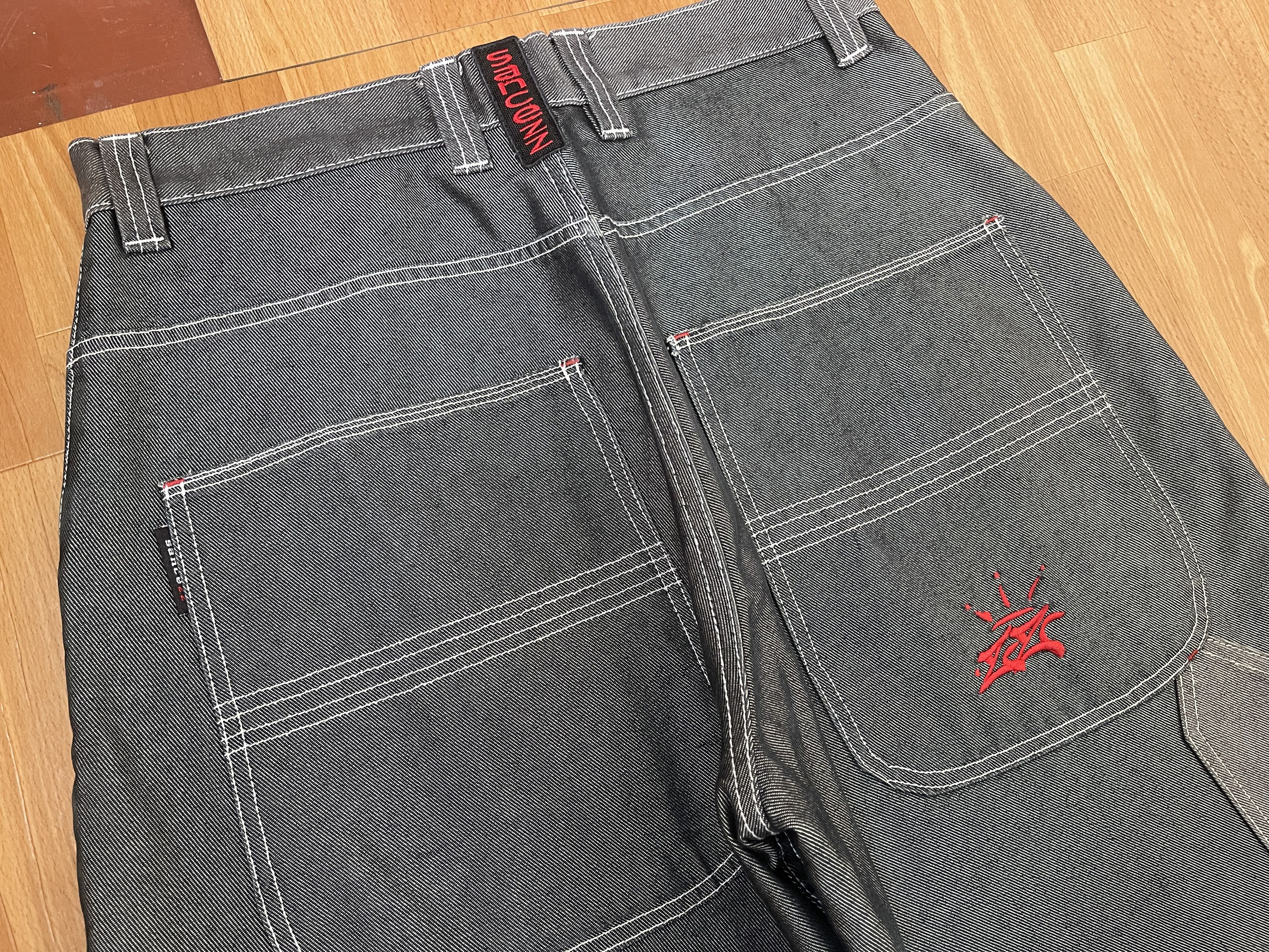 Other Sancezz jeans, shiny, vintage baggy, silver, metallic Y2K 32 Size US 32 / EU 48 - 10 Thumbnail