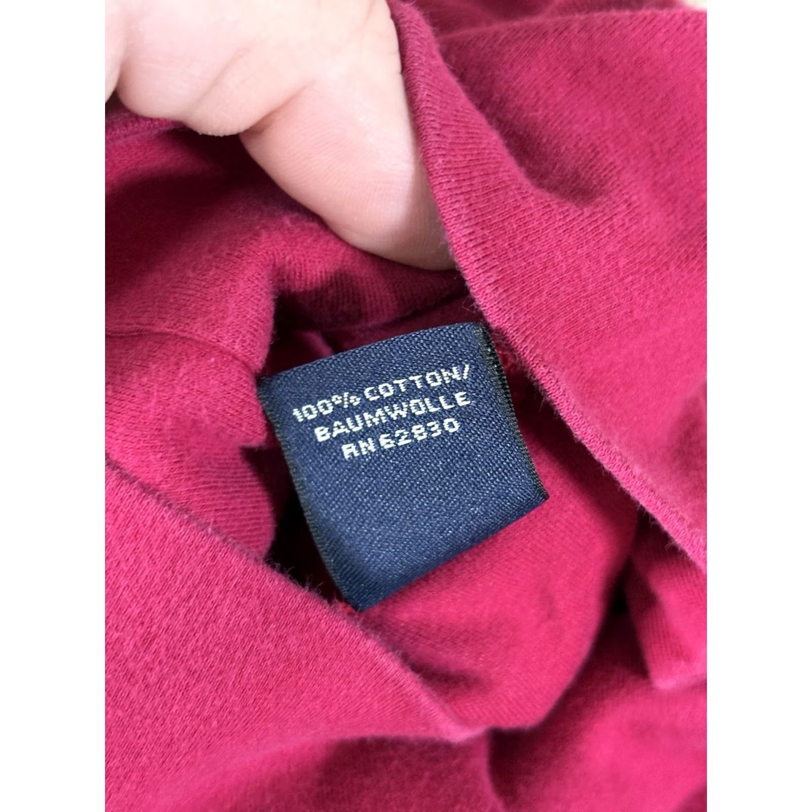 Lands' End Vintage Lands' End Mock Neck Long Sleeve Top Womens Small 6-8 Petite Turtleneck Red Size S / US 4 / IT 40 - 6 Thumbnail