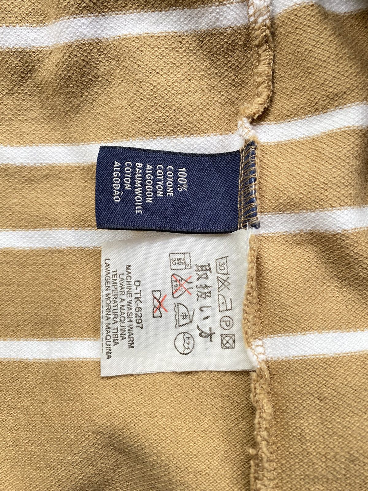 Ermenegildo Zegna Ermenegildo Zegna Camel Stripe Polo Shirt Size US L / EU 52-54 / 3 - 4 Thumbnail