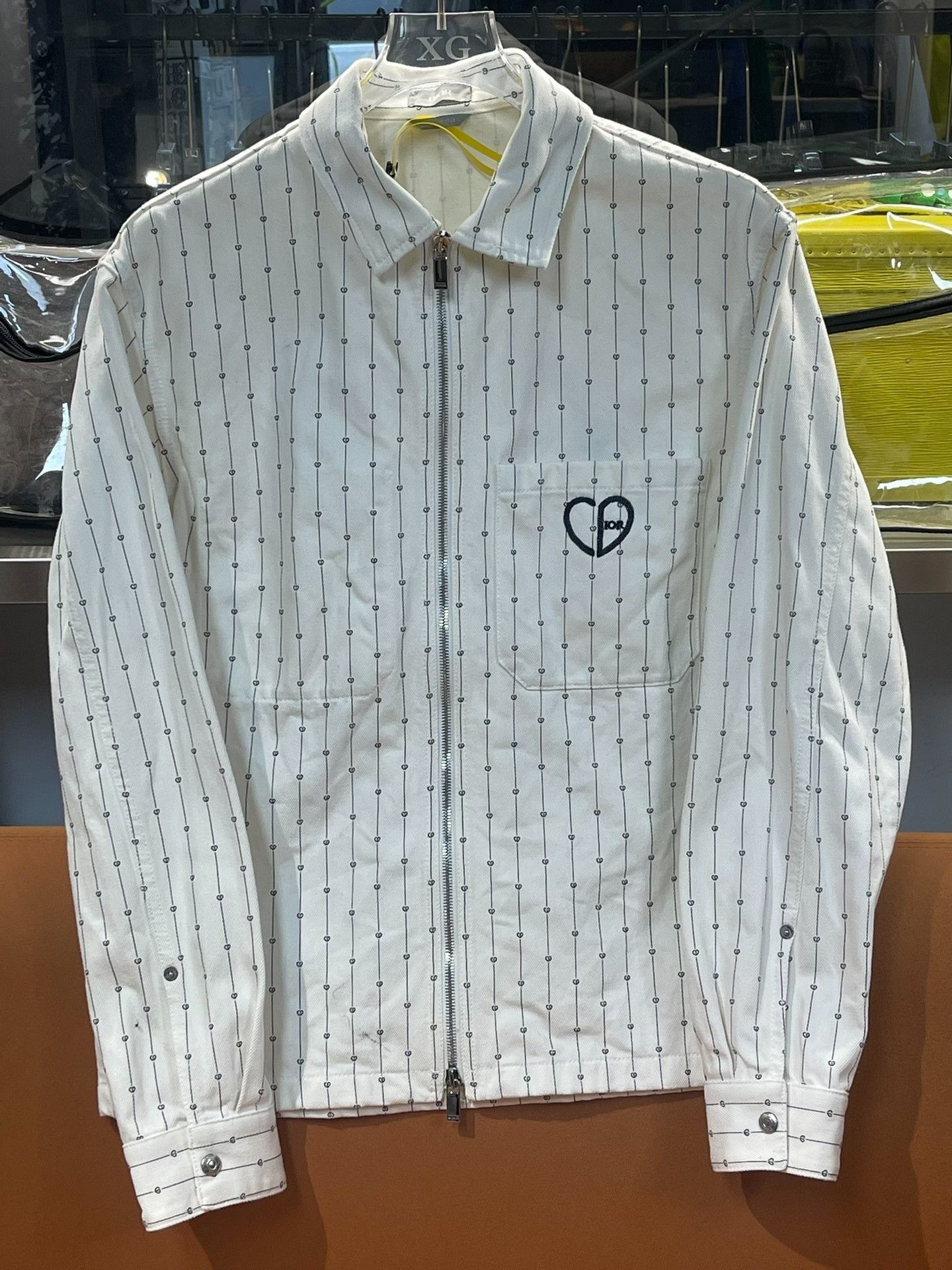 Dior Dior SS22 Striped Logo Embroidery Denim Jacket Size US S / EU 44-46 / 1 - 1 Thumbnail