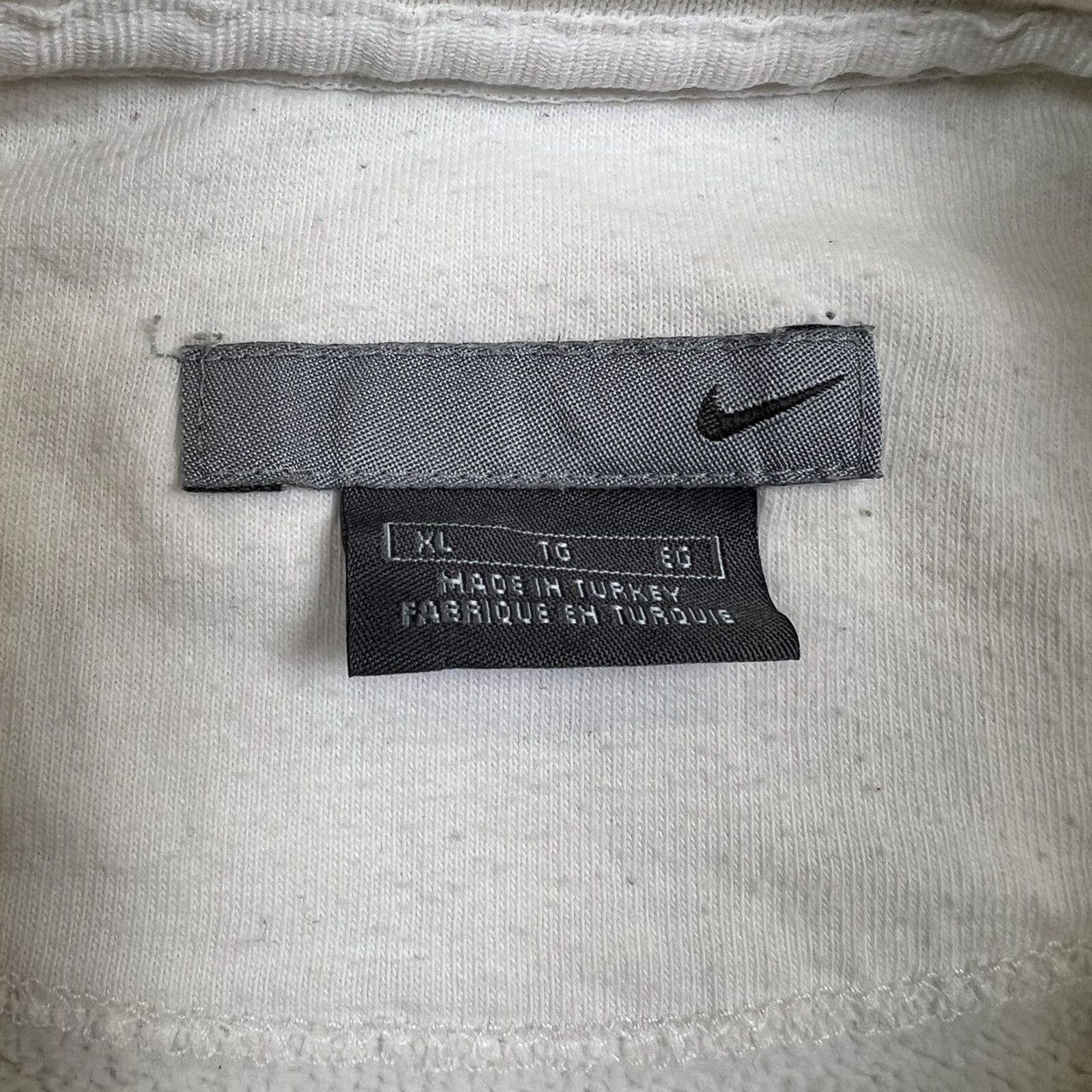Nike × Vintage Nike Sportswear Sweatshirt XL White Swoosh Pullover Grunge Size US XL / EU 56 / 4 - 6 Thumbnail
