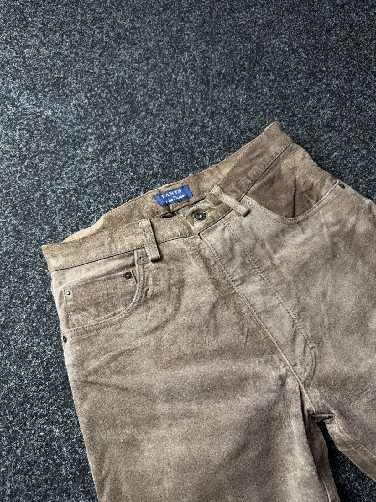 Genuine Leather Vintage 00s Retro Western Cowboy Leather Chrome Style Pants Size US 30 / EU 46 - 5 Thumbnail