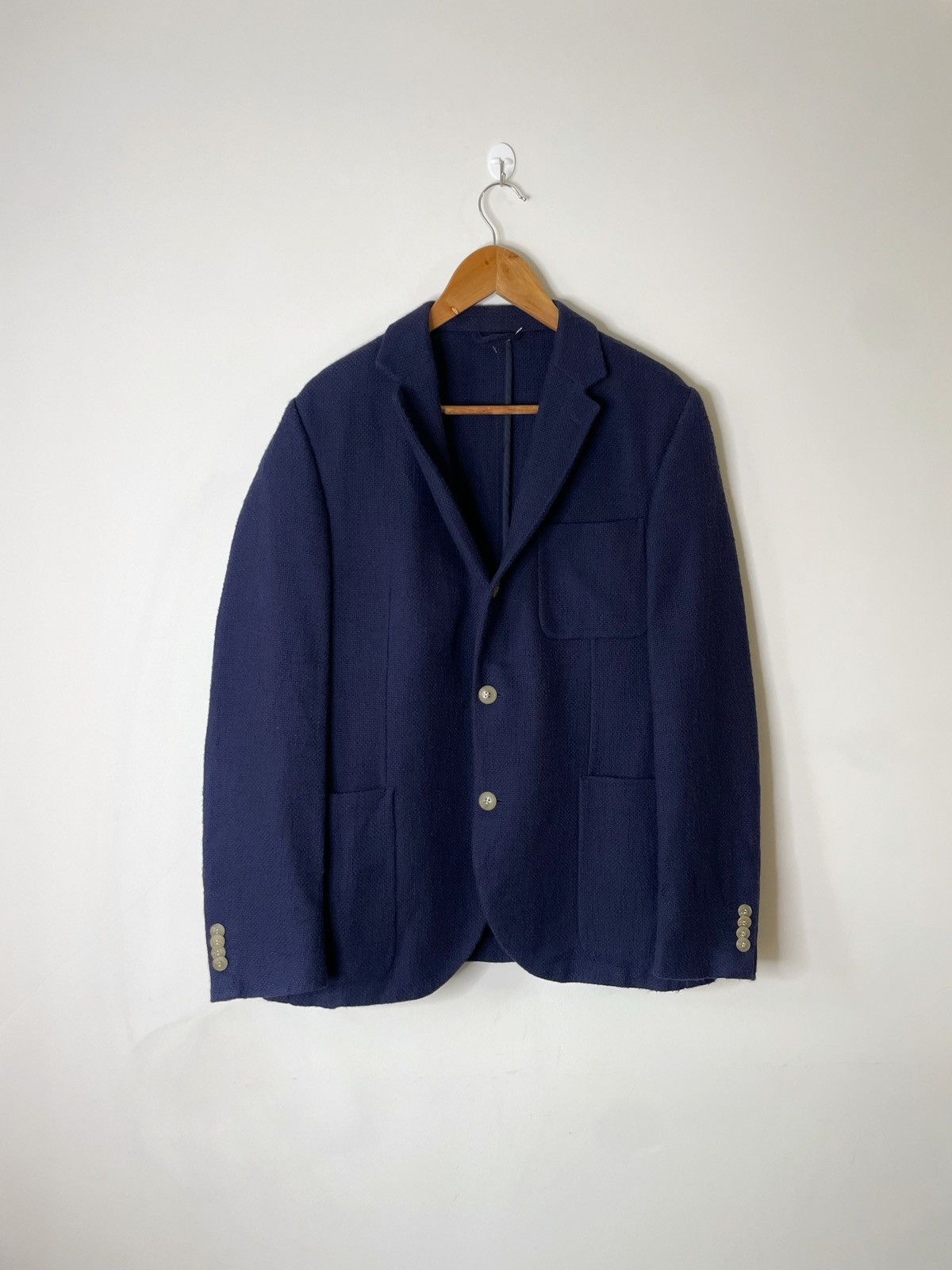 Our Legacy Our Legacy Cotton Linen Navy Blue 3 buttons Blazer Jacket Size 50L - 1 Thumbnail