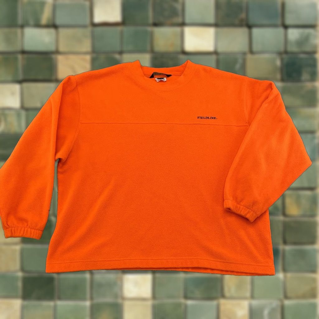 Vintage VINTAGE Fieldline Fleece Pullover Hoodie Mens 2XL Neon Orange Visibility Hunting Workwear Size US XXL / EU 58 / 5 - 1 Thumbnail