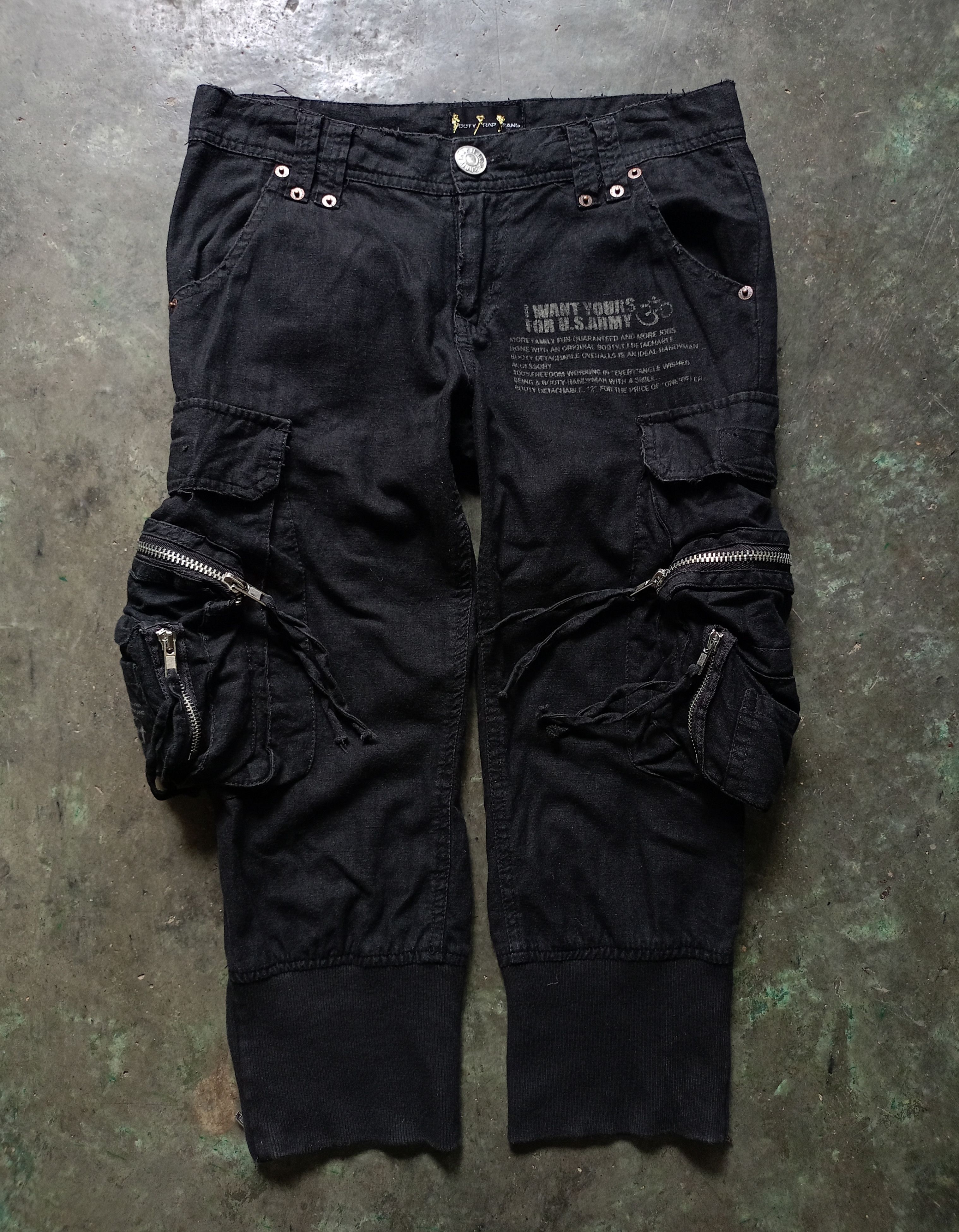 If Six Was Nine × Japanese Brand × KMRii Booty Trap jeans black pants style kmrii ifsixwasnine Size 30" / US 8 / IT 44 - 2 Thumbnail