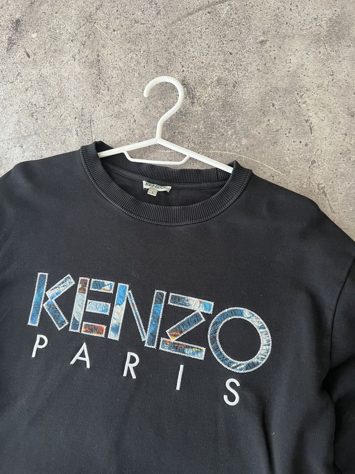 Kenzo Kenzo Paris big logo black sweatshirt L Size US L / EU 52-54 / 3 - 2 Thumbnail