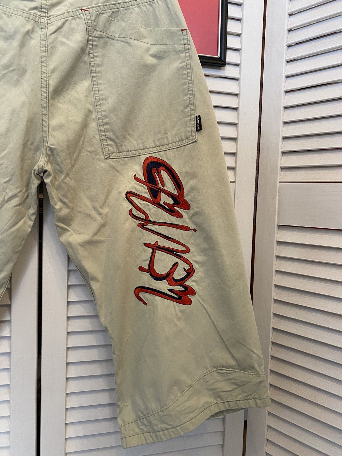 Eminem Vintage Cropped Pants Rap EMINEM Knit Logo Pocket Retro 2s Size US 34 / EU 50 - 8 Thumbnail