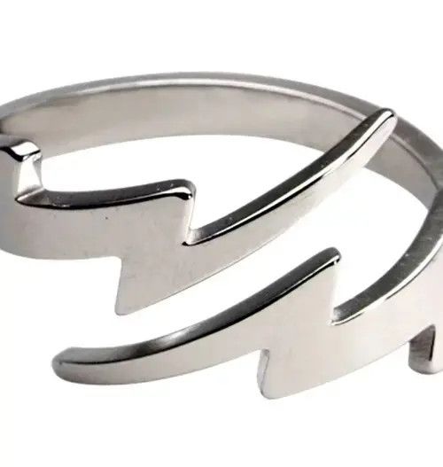 VIBE Punkrock Hippie Silver Flash Ring Unique Rare Size ONE SIZE - 2 Thumbnail