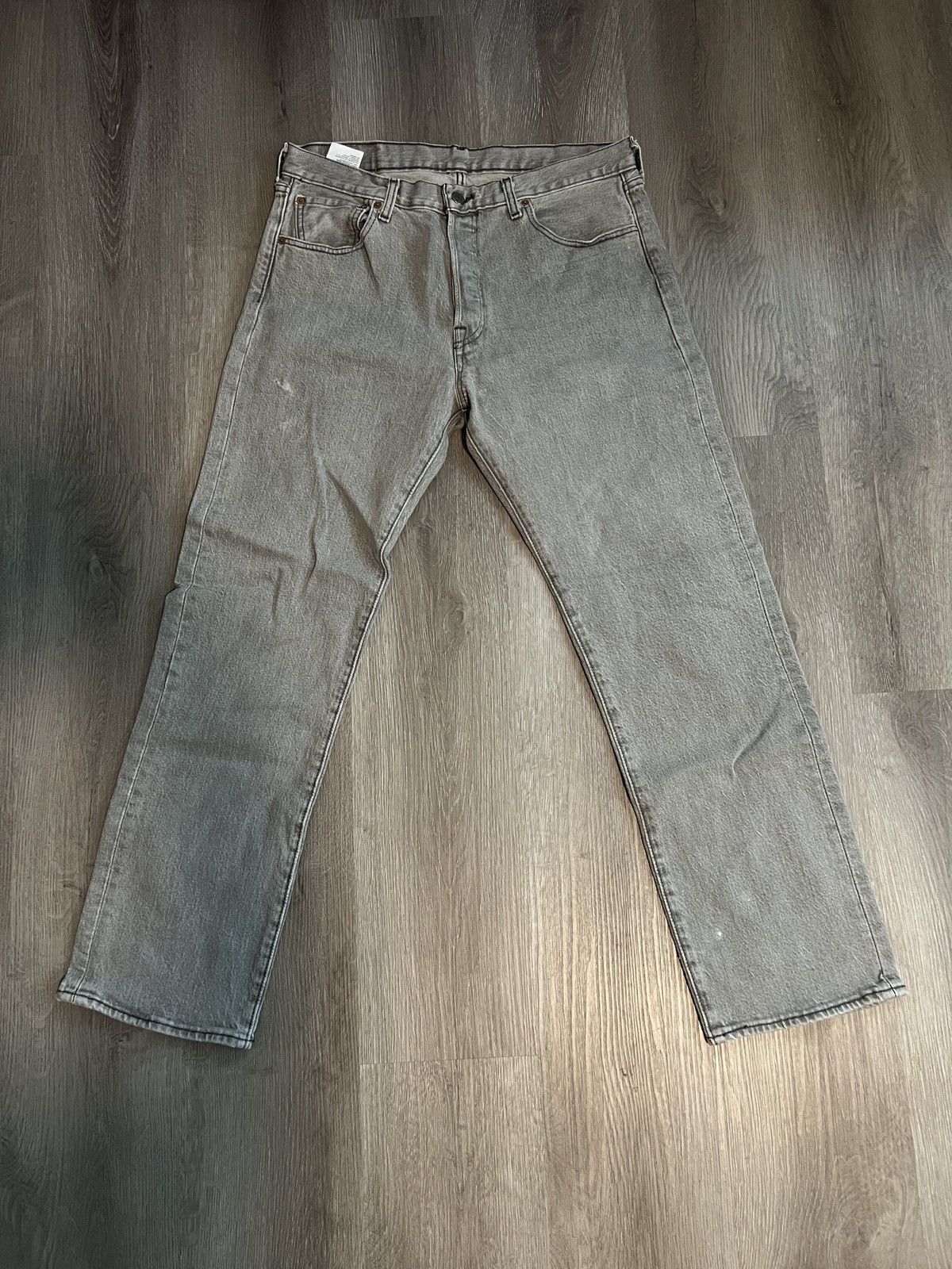Levi's Levi’s 501 Grey Wash Denim Size US 33 - 1 Thumbnail