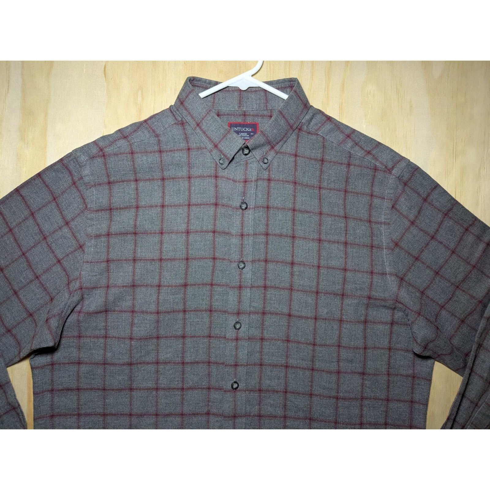 UNTUCKit UNTUCKit Men's Large Flannel Shirt Check Long Sleeve Button Size US L / EU 52-54 / 3 - 3 Thumbnail