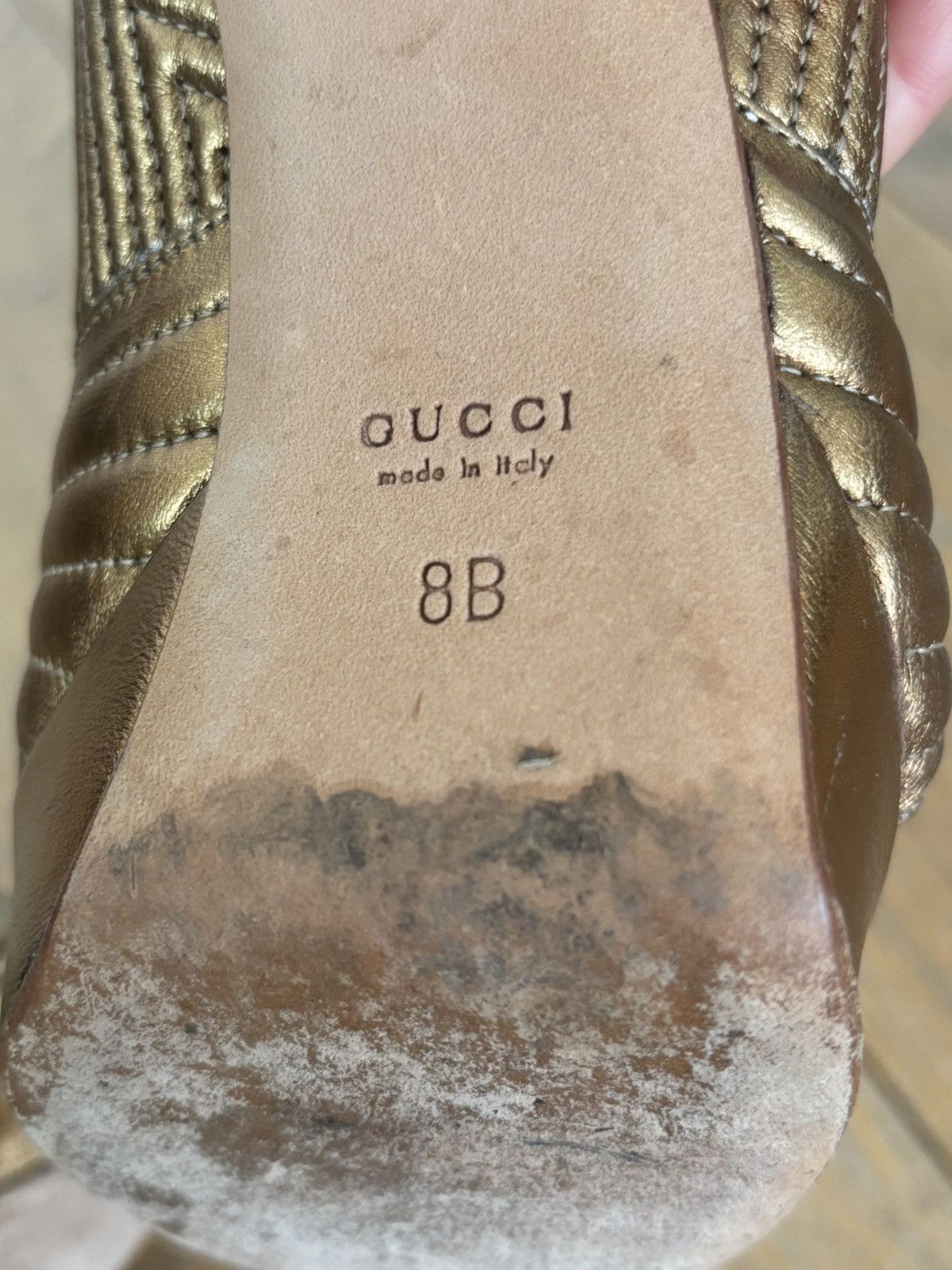 Gucci Vintage Gucci Gold Heels Size US 8 / IT 38 - 7 Thumbnail