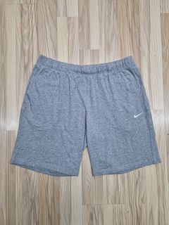 Vintage Nike Heather Grey / Black Sweat Shorts (Size L) — RootsBK