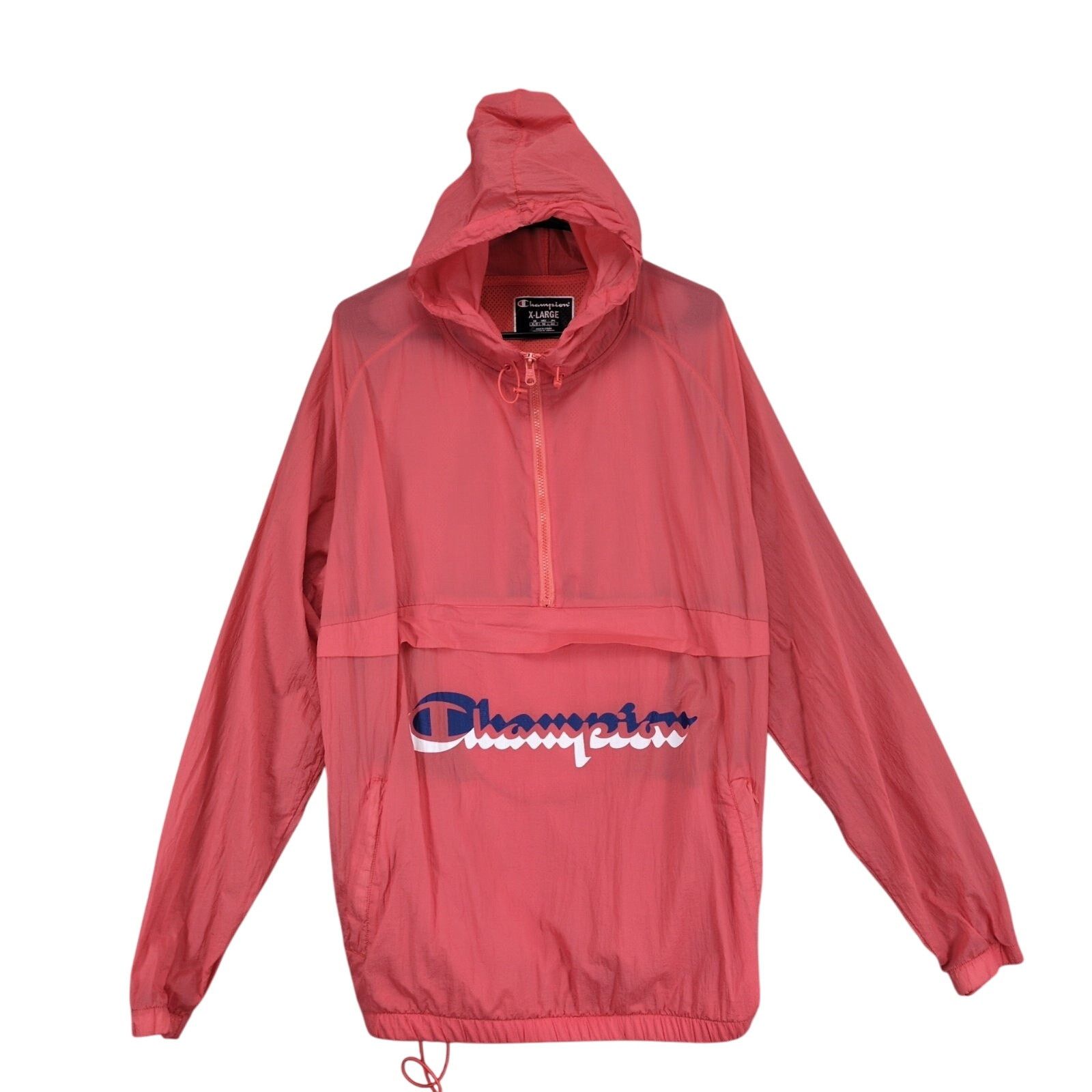 Champion Champion Women's XL Coral Pink Windbreaker Hoodie Jacket Size XL / US 12-14 / IT 48-50 - 1 Thumbnail