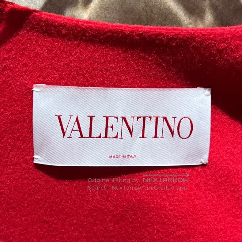 Valentino Valentino A red rose floral wool cape coat Size XXS / US 00 / IT 34 - 3 Thumbnail