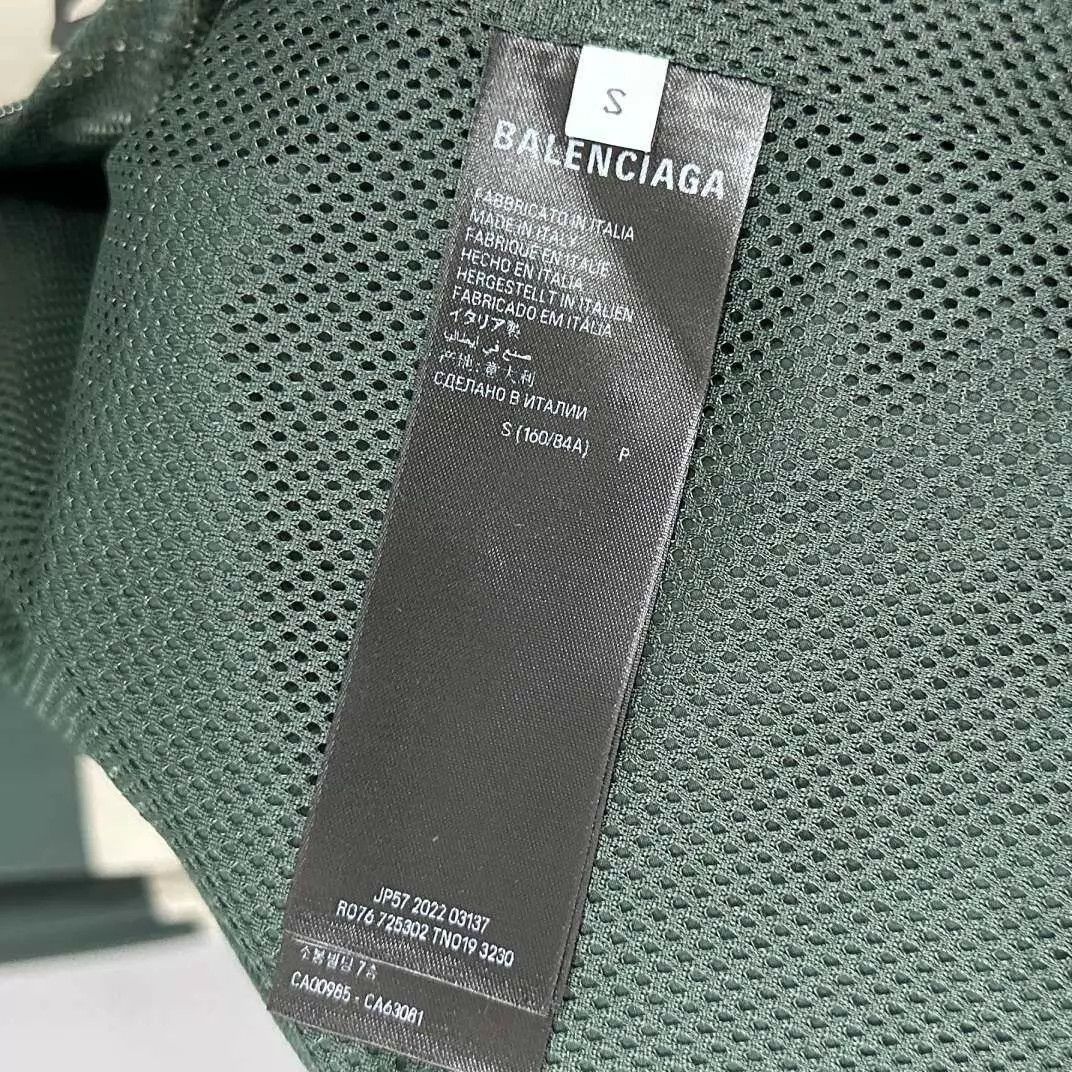 Balenciaga Balenciaga Dark Green Color Blocked Logo Shell Jacket S Size S / US 4 / IT 40 - 4 Thumbnail