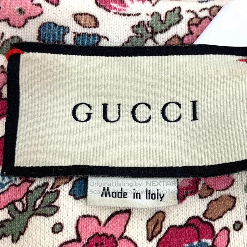 Gucci Gucci Pink floral inlaid full-print cotton round-neck long Size M / US 6-8 / IT 42-44 - 6 Thumbnail