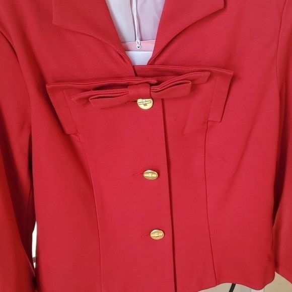 Vintage Cabi Beau Red Lined Long Slv Bow Closure Sz 6 Jacket Size M / US 6-8 / IT 42-44 - 3 Thumbnail