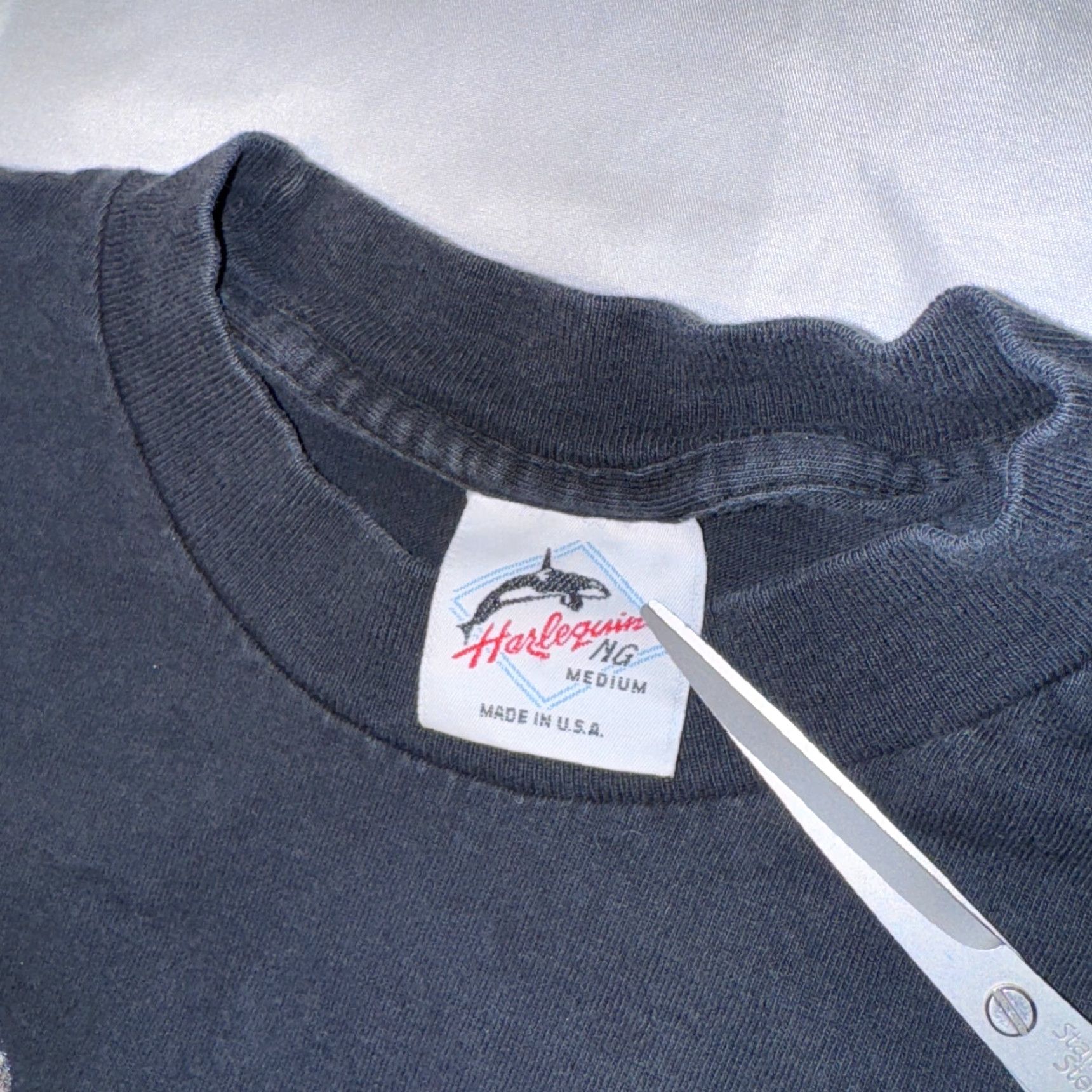 Vintage VINTAGE Harlequin Tribal Wolf Tee Shirt Long Sleeve Black Crew Neck XS? Size US S / EU 44-46 / 1 - 2 Thumbnail