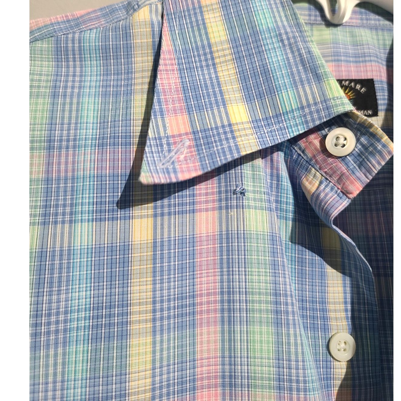 Maus & Hoffman Solemare Pastel Plaid Print Short Sleeve Button shirt Size US M / EU 48-50 / 2 - 3 Thumbnail