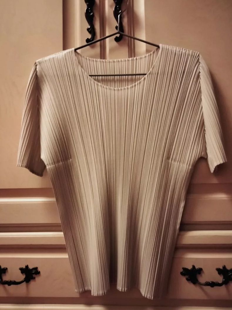 Issey Miyake issey miyake size:3 Colorful beige short-sleeved shirt Size XXS / US 00 / IT 34 - 1 Thumbnail
