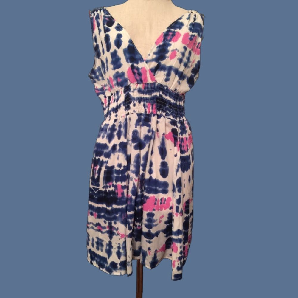 Vintage Lazy Daisy Sundress Retro Tie Dye Print Large New NWT Style DK-27 Size L / US 10 / IT 46 - 1 Thumbnail