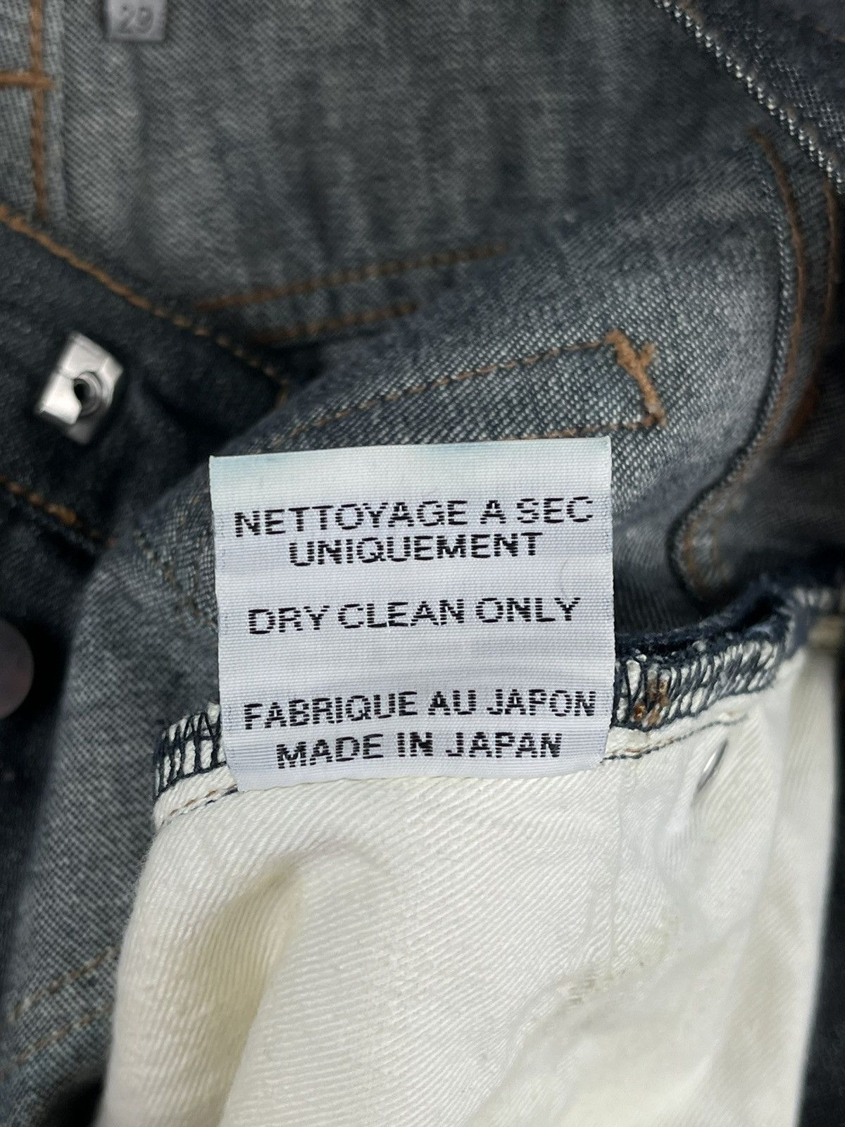 Dior × Hedi Slimane AW07 Dior Homme Navigate Polyurethane Wax Coated Denim Jeans Size US 29 - 9 Thumbnail