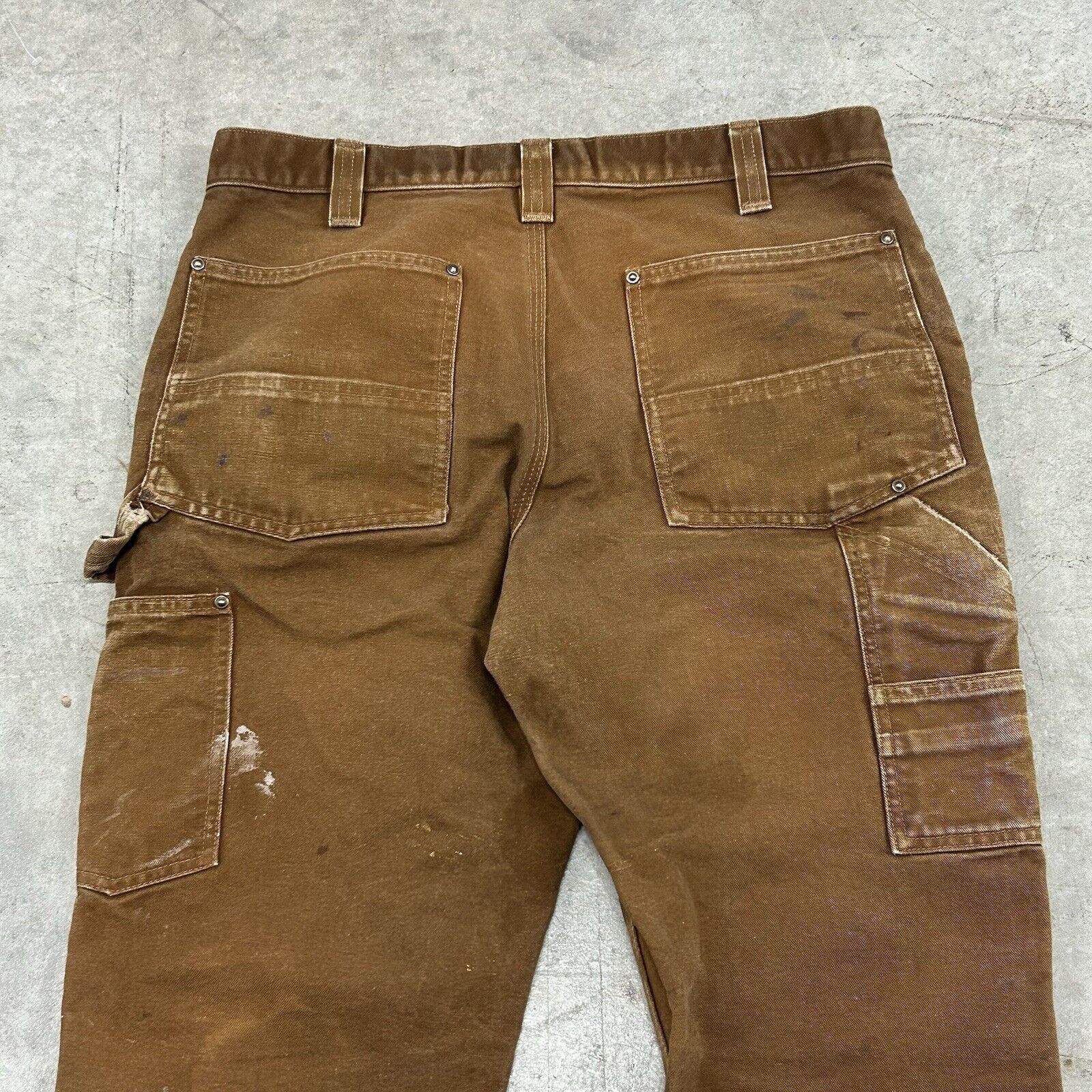 Carhartt × Vintage Vintage 50s Carhartt Double Knee Brown Canvas Pants RARE Size US 36 / EU 52 - 8 Thumbnail