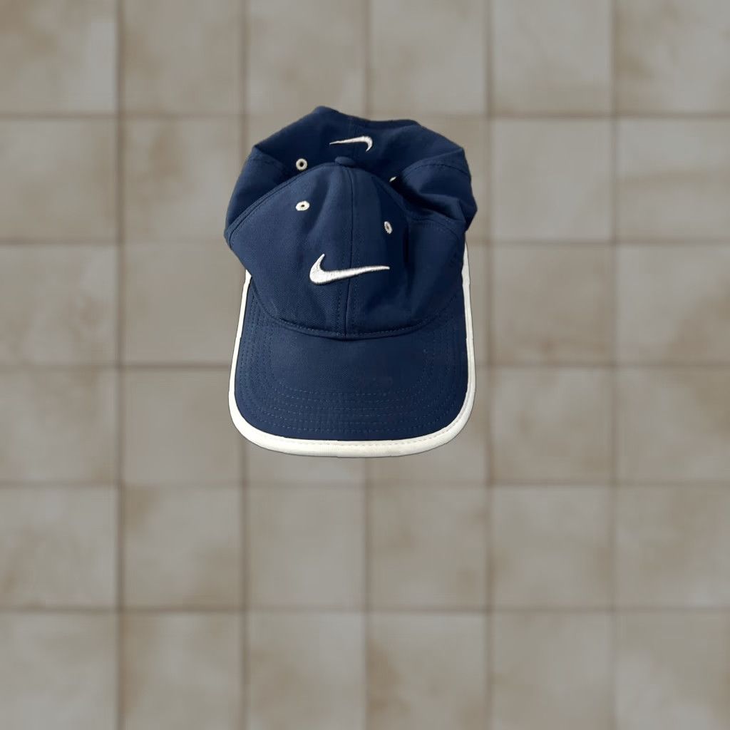 Nike Nike Golf Hat Mens Adjustable Navy Blue White Swoosh Logo Performance Cap Baseball Cap, One Size, Polyester Twill, Lightweight, Casual Sports Classic Size ONE SIZE - 1 Thumbnail