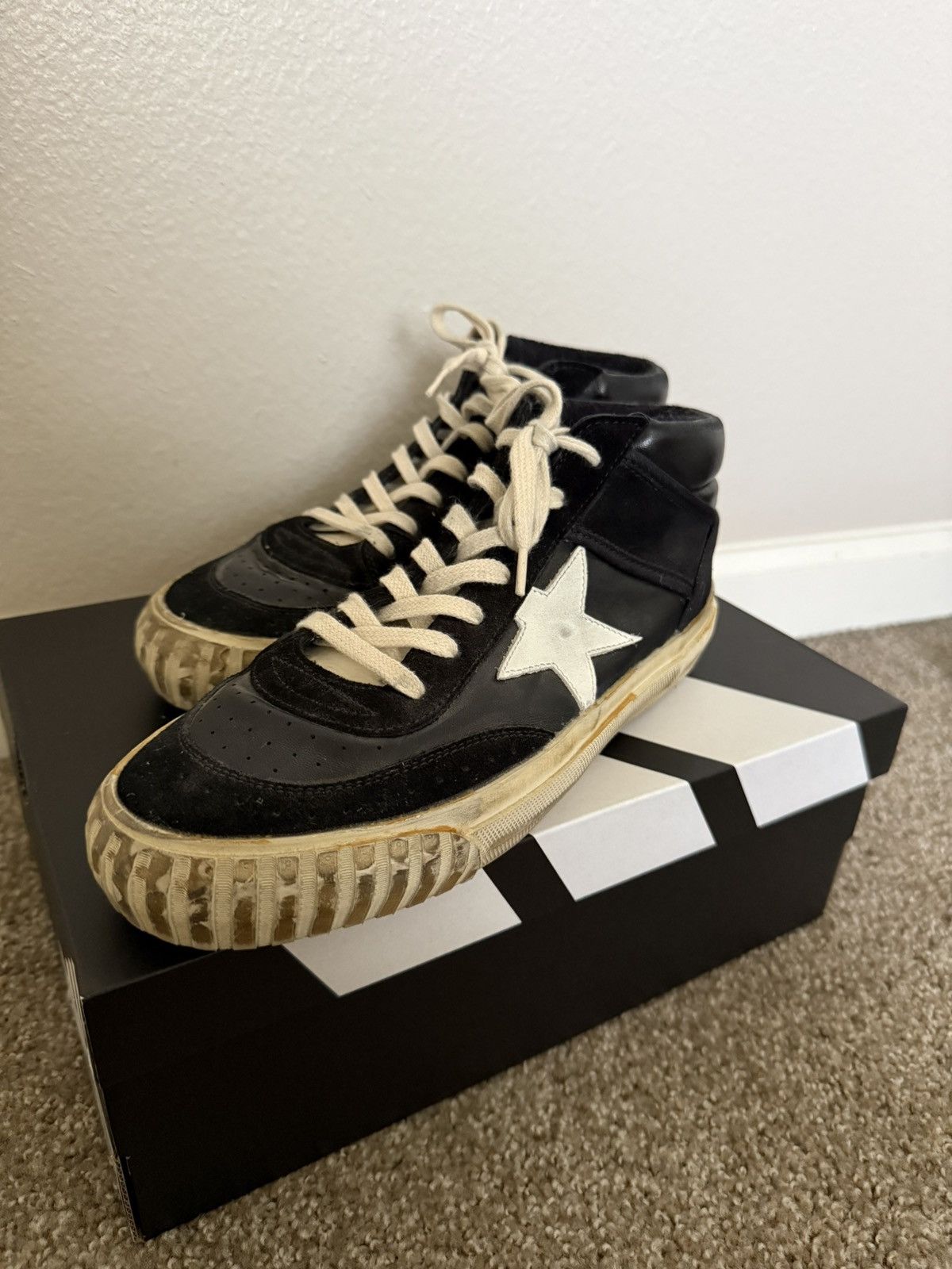 Golden Goose Mid Star in black nappa and suede Size US 7 / EU 40 - 9 Thumbnail