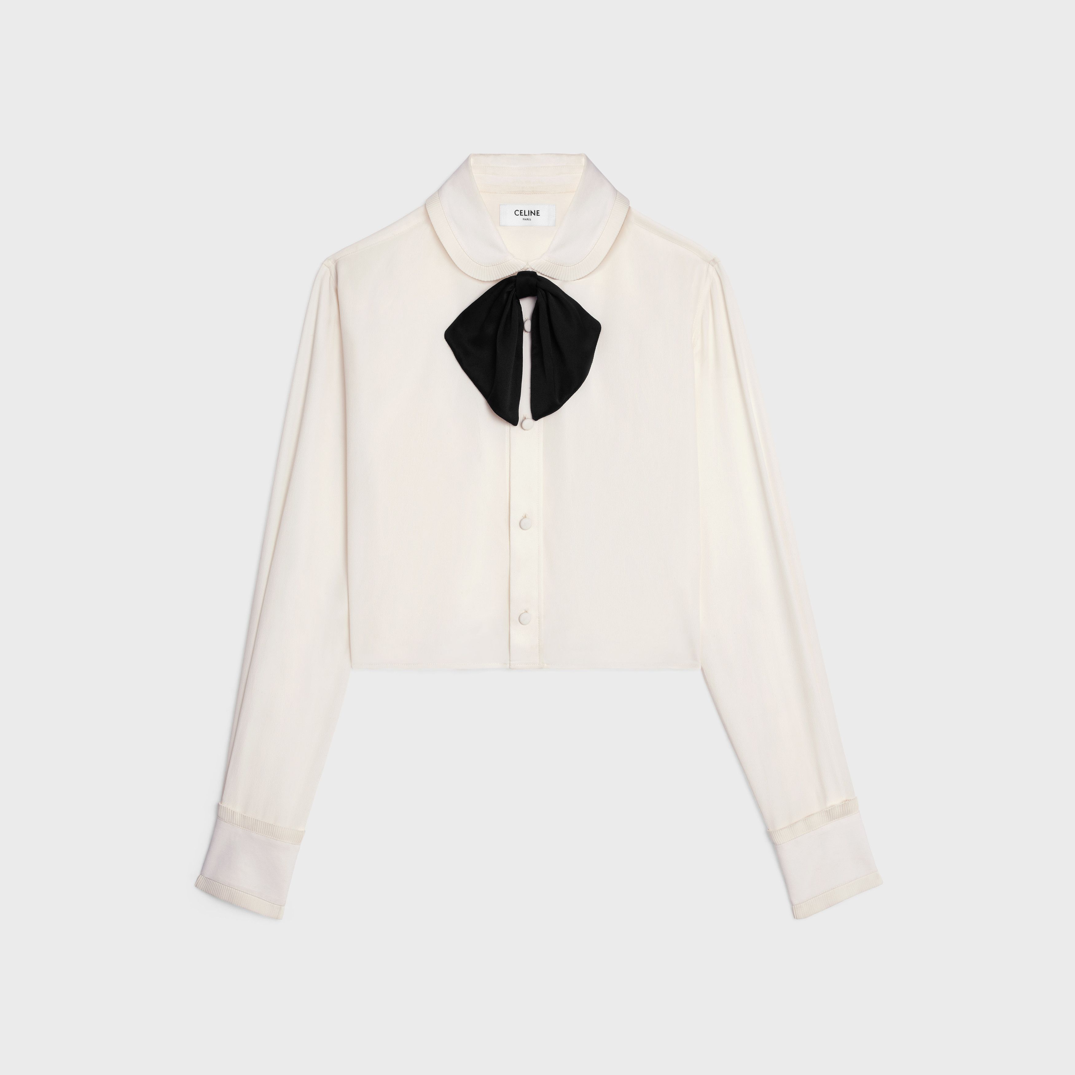 Celine CROPPED ROMY SHIRT IN SILK CREPE Size XS / US 0-2 / IT 36-38 - 1 Thumbnail