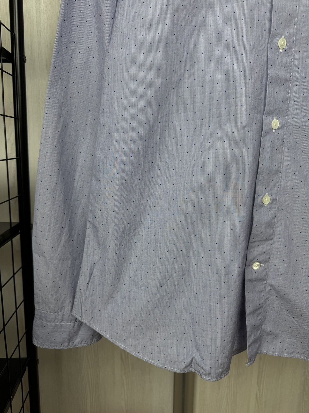 Boglioli Boglioli Dover polka dot pattern blue long sleeve shirt Size US L / EU 52-54 / 3 - 5 Thumbnail