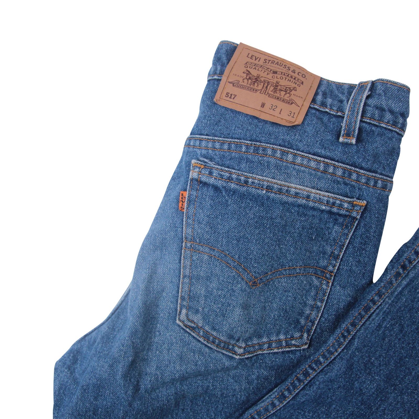 Levi's × Vintage Vintage Levis 517 Orange Tab Denim Jeans Size US 32 / EU 48 - 6 Thumbnail