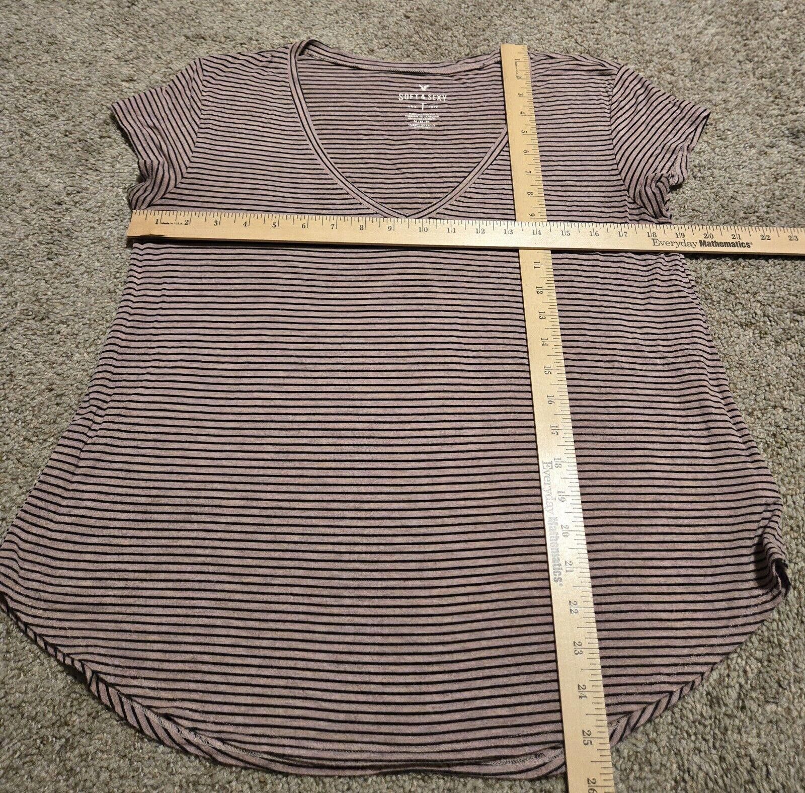 Designer American Eagle Outfitters Soft & Sexy Women’s T Pink Black M Size M / US 6-8 / IT 42-44 - 6 Thumbnail