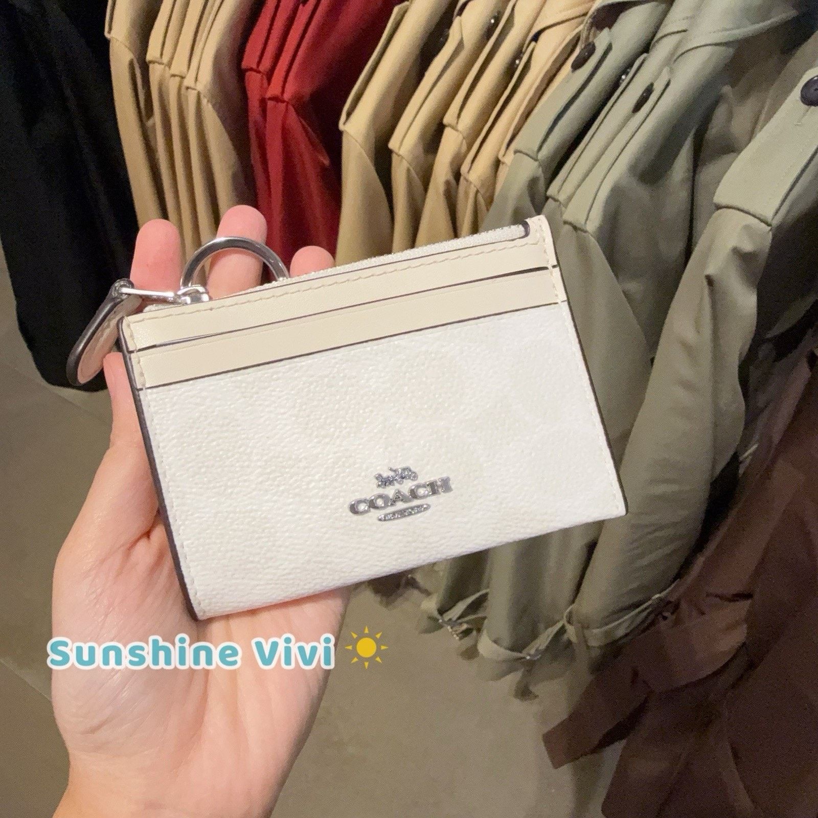 Coach NWT Coach Mini Skinny ID Case CW870 Signature Canvas Silver Size ONE SIZE - 2 Thumbnail