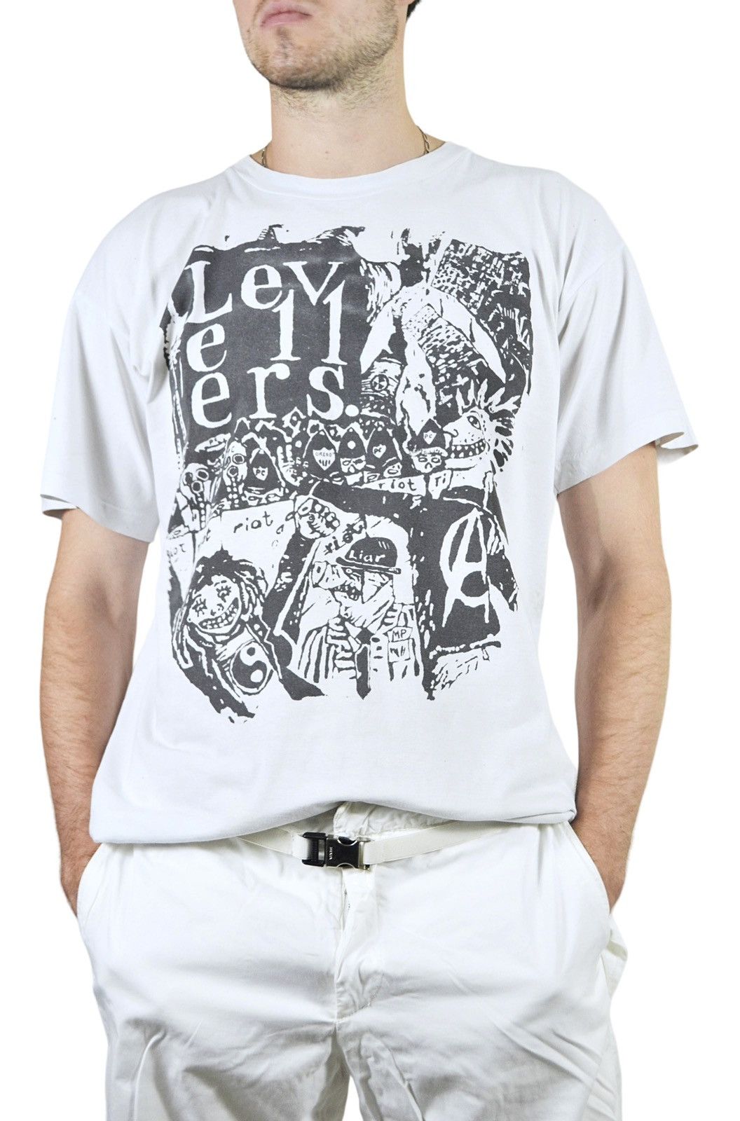Band Tees 1993 Vintage Levellers Punk Anarchy Riot Band Tee 90s Size US XL / EU 56 / 4 - 2 Thumbnail
