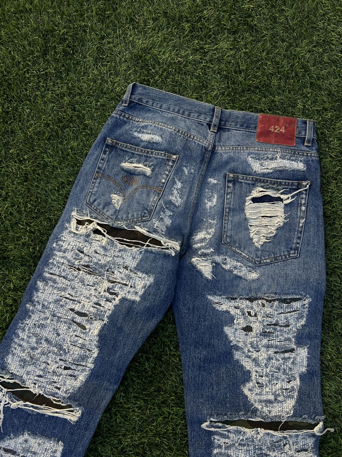 424 Big daddy ripped denim Size US 31 - 8 Thumbnail