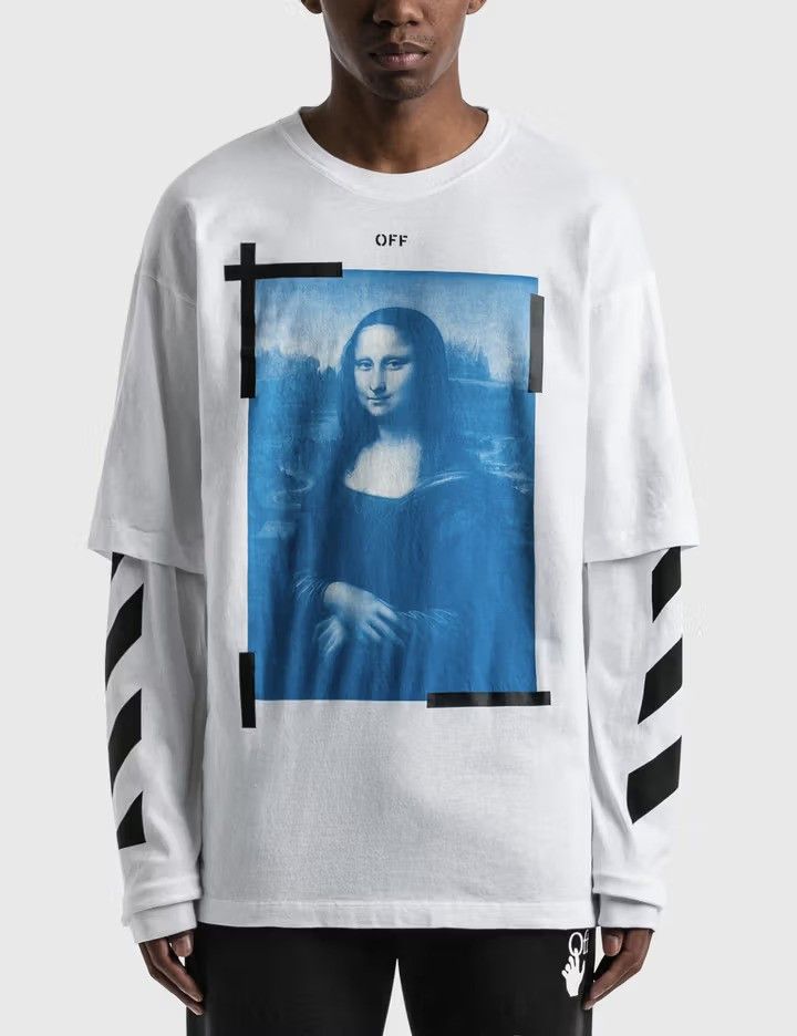 Off-White White Mona Lisa Double Layer Arrows Long Sleeve T-Shirt Size US XL / EU 56 / 4 - 2 Thumbnail