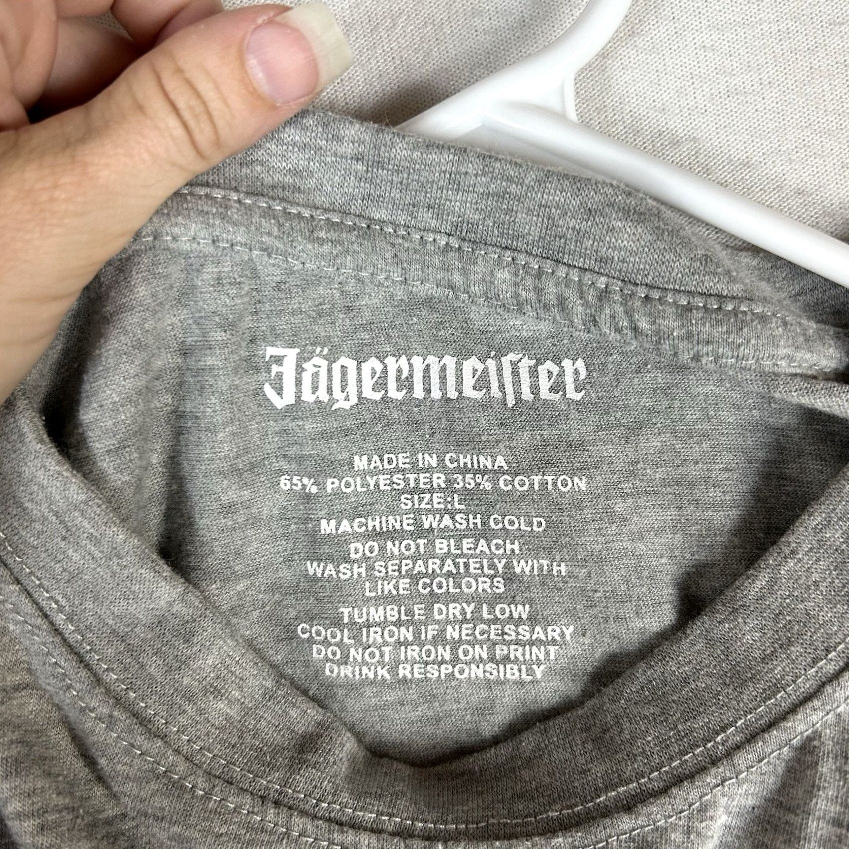ESPIRIT Jägermeister Spirit T-Shirt Mens Large Gray Crewneck Short Sleeve Shirt Size US L / EU 52-54 / 3 - 4 Thumbnail