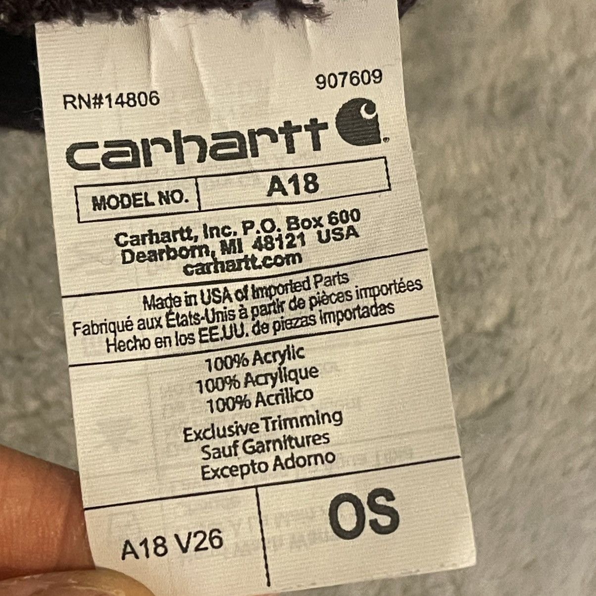 Carhartt Vintage Carhartt Beanie Adult One Size Brown Hat Knit Cuffed Size ONE SIZE - 3 Thumbnail