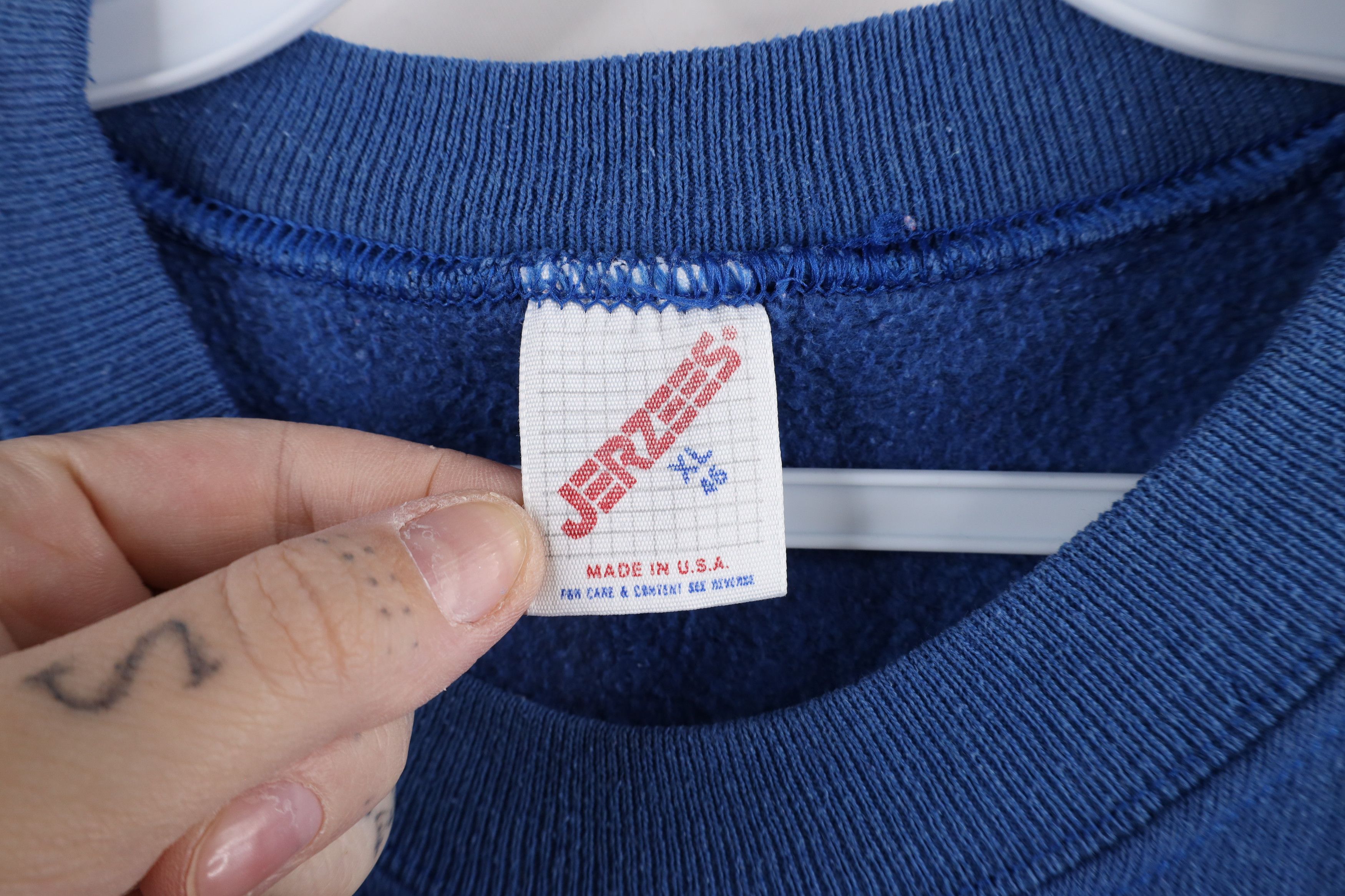 Vintage Vintage 90s Streetwear Dog Puppy Nature Sweatshirt Blue USA Size XL / US 12-14 / IT 48-50 - 6 Thumbnail