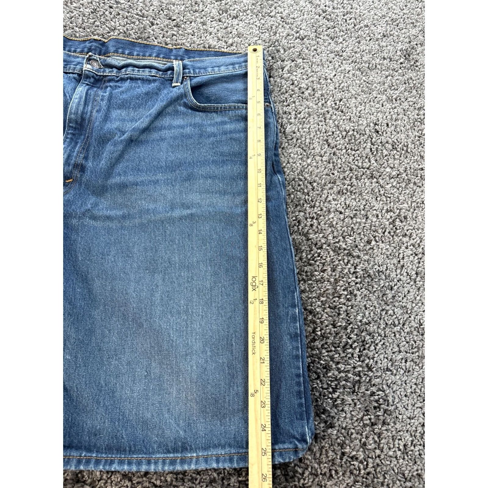 Levi's Levi's 469 Shorts Mens 48 Blue Denim Bermuda 5-Pocket Logo Pockets Workwear Casual Jeans Short Community City Size US 32 / EU 48 - 2 Thumbnail